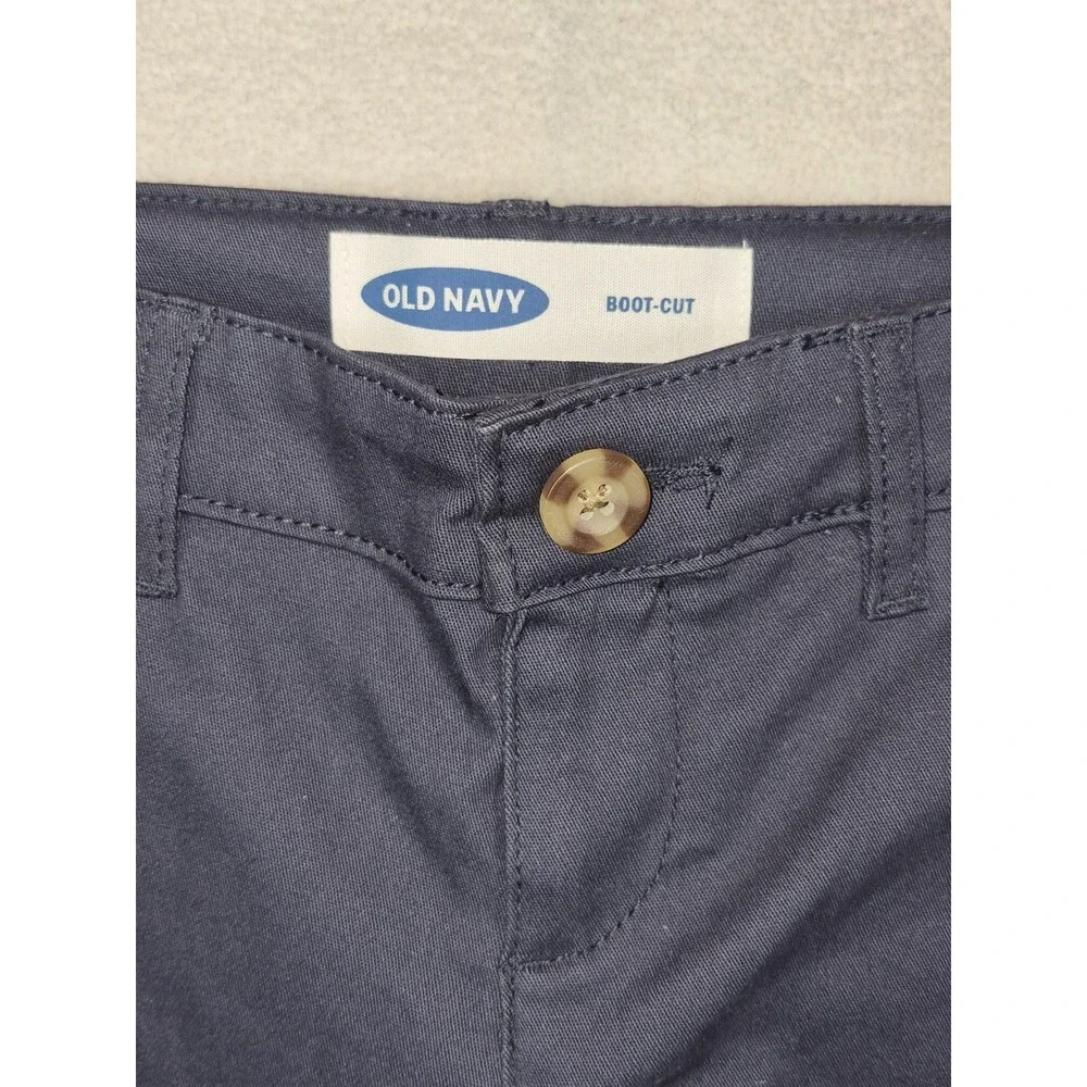 Old Navy Girls Bootcut Pants Size 7 Navy Blue Stretch School Uniform NWT